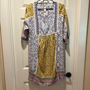 Sundance Yellow and Blue Bohemian Dress